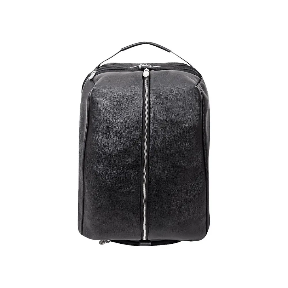 U Series South Shore Laptop Backpack, Black Leather (18885)<McKlein Hot