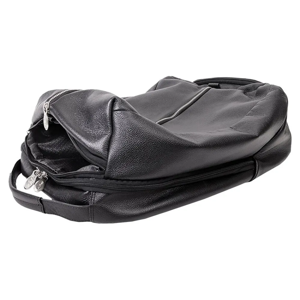 U Series South Shore Laptop Backpack, Black Leather (18885)<McKlein Hot