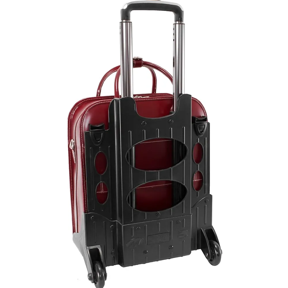 W Series Laptop Roller, Red Trimmed In Sand Leather (96496)<McKlein