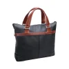 USA EASTWARD U Series Leather Pocket Briefcase, Black (18392)<McKlein Best