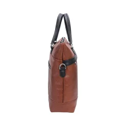 USA EASTWARD U Series Leather Pocket Briefcase, Brown (18390)<McKlein Sale