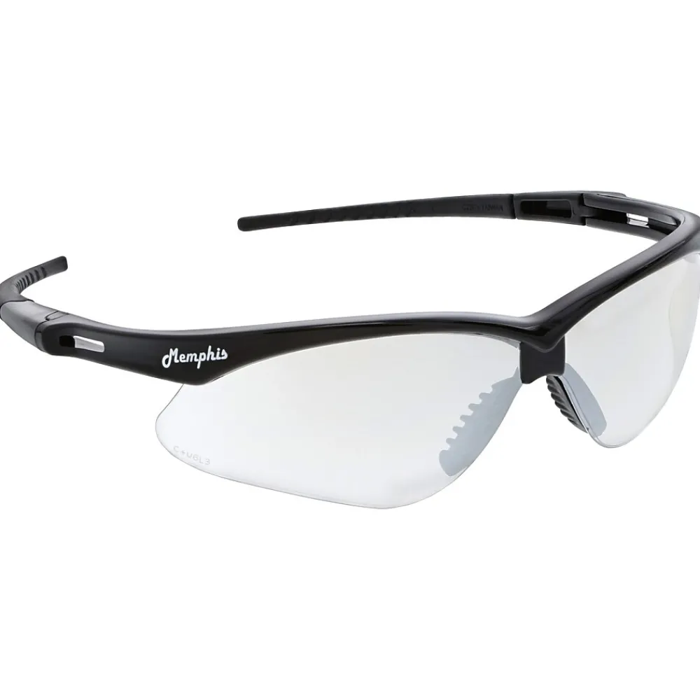 MCR Safety Memphis Safety Glasses, Wraparound, Clear Mirror Lens (MP119)