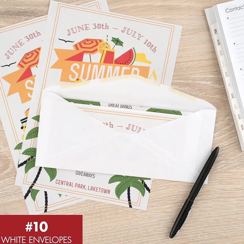 Best Mead #10 Business Envelopes, 4-1/8" x 9-1/2", White, 50/Pack (75050)