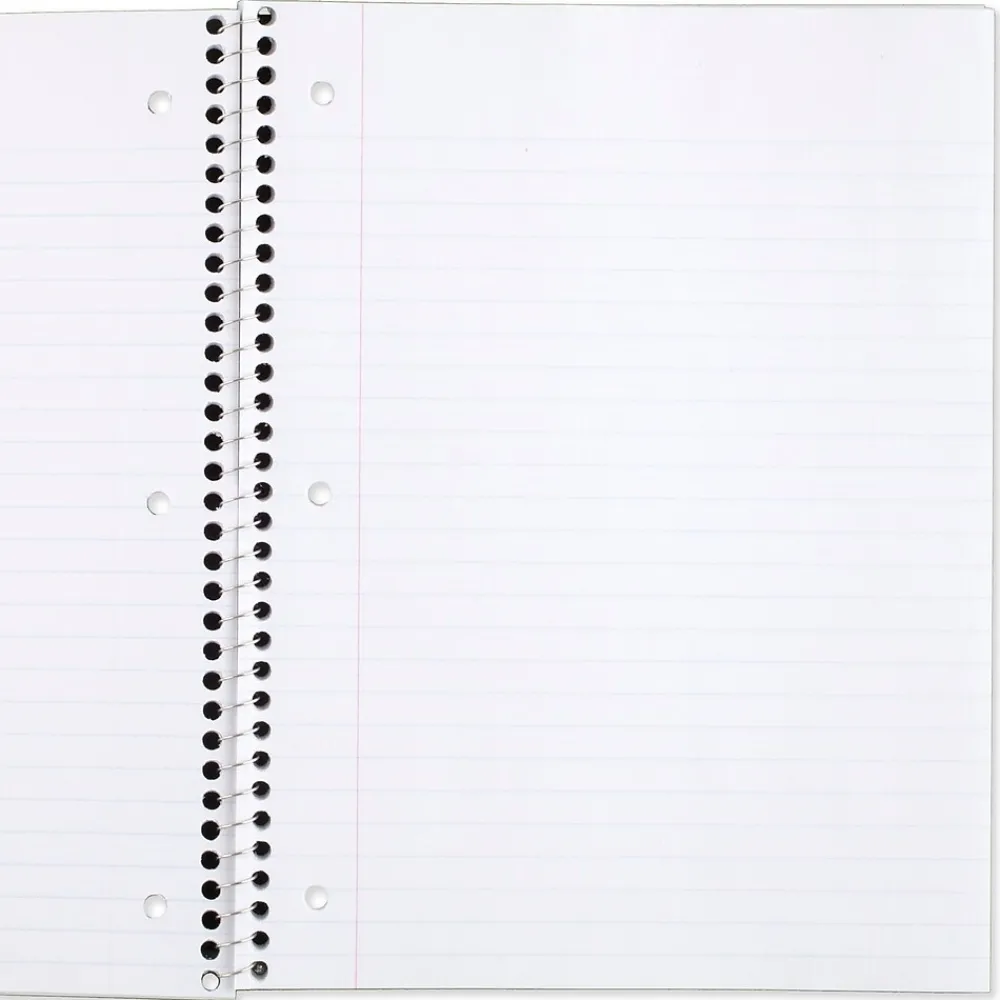 Subject Notebooks|Mead 1-Subject Notebook, 8.0" x 10.5", Wide Ruled, 70 Sheets, Black (05510AA5)