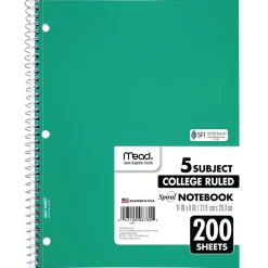 Subject Notebooks|Mead 5-Subject Notebook, 8.5