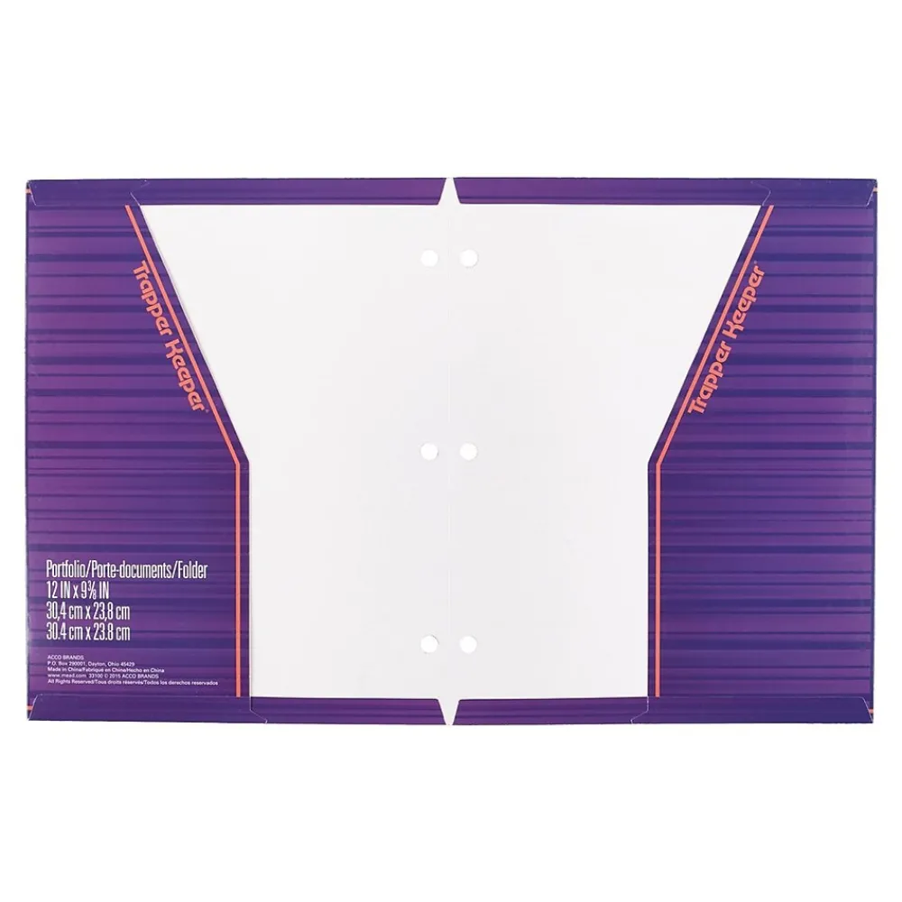 Pocket Folders|Mead Trapper Keeper Paper 3-Hole Punched 2-Pocket Portfolio Folder, Assorted Colors (33100)
