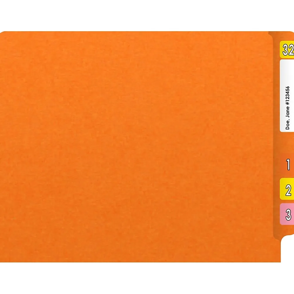 File Folders|Medical Arts Press Heavy Duty End Tab File Folder, Straight-Cut, Letter Size, Orange, 40/Box (S-09461-ORG)