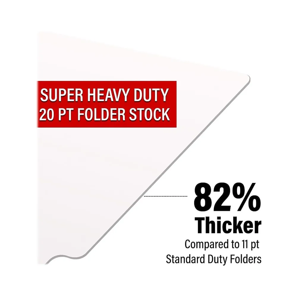 File Folders|Medical Arts Press Heavy-Duty End Tab File Folder, Straight Cut, Letter-Size, White, 40/Box (S-09459-WHT)