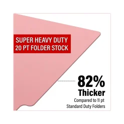 File Folders|Medical Arts Press Heavy-Duty End Tab File Folder, Straight Cut, Letter-Size, Pink, 40/Box (S-09458-PNK)