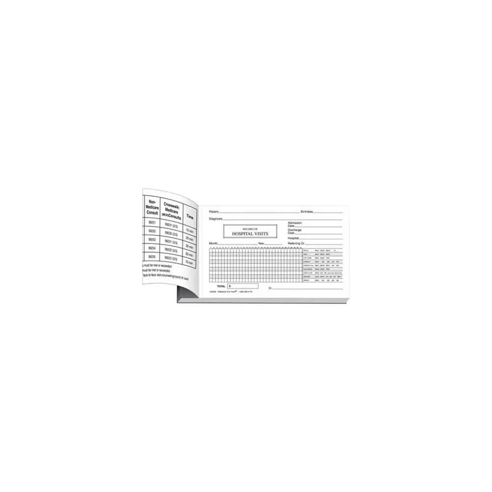 Medical Forms*Medical Arts Press Log of Hospital Visits, Pocket-Sized, 2-Part