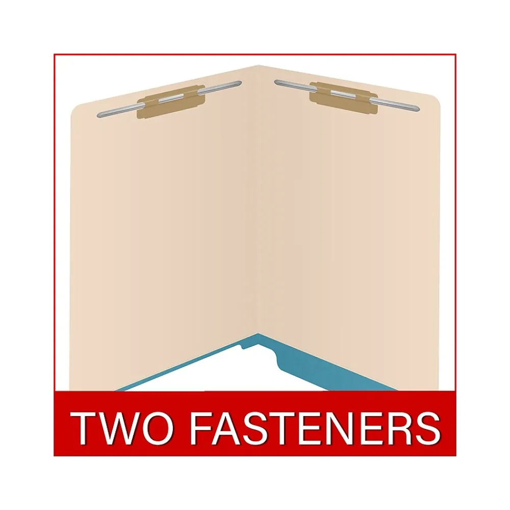 File Folders|Medical Arts Press Reinforced End Tab File Folder, Straight-Cut, Letter Size, Manila/Blue, 50/Box (S-09473-BLU)