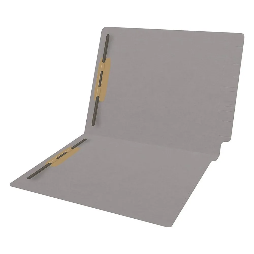 File Folders|Medical Arts Press Reinforced End Tab File Folder, Straight Cut, Letter-Size, Gray, 250/Carton (S-01502-GRY-B)