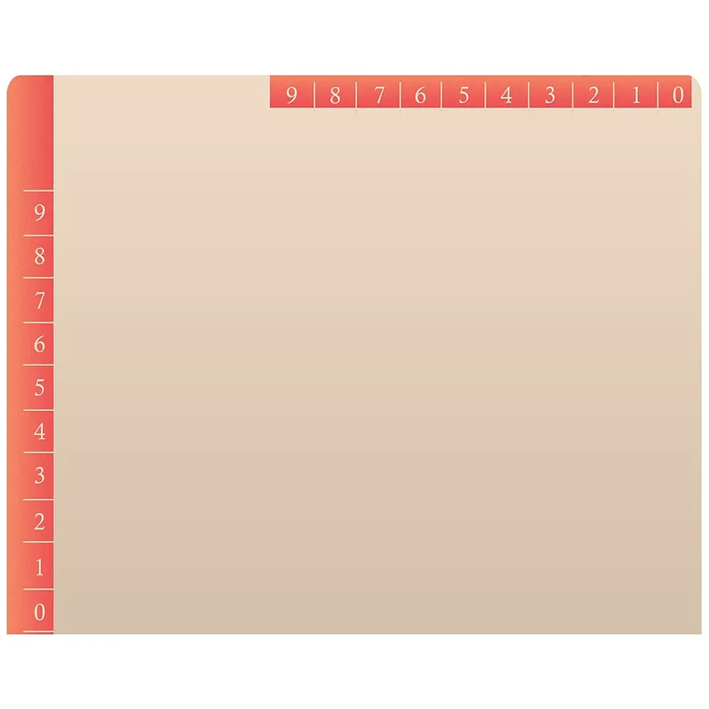 File Folders|Medical Arts Press Reinforced Top Tab File Folder, Full-Cut, Letter Size, Manila/Orange, 50/Box (S-09468-ORG)