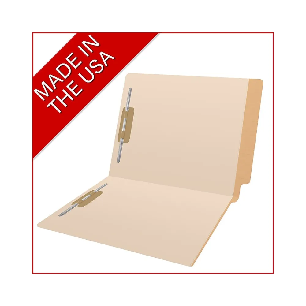 File Folders|Medical Arts Press Reinforced End Tab File Folder, Straight-Cut, Letter Size, Manila/Tan, 50/Box (S-09473-TAN)