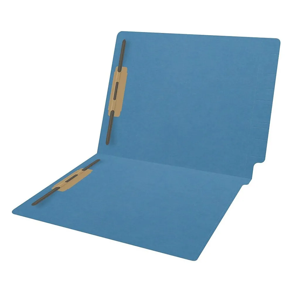 File Folders|Medical Arts Press Reinforced End Tab File Folder, Straight Cut, Letter-Size, Blue, 250/Carton (S-01602-BLU-B)