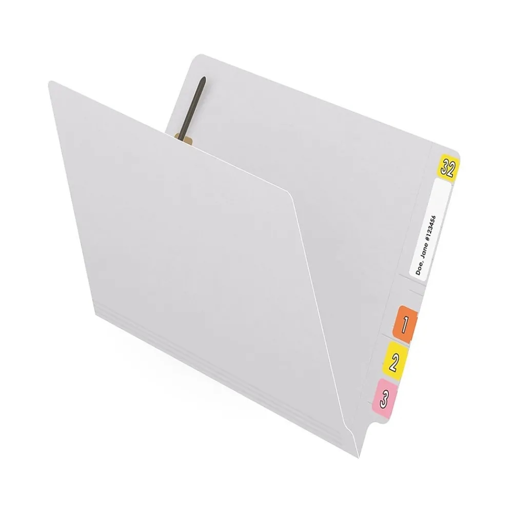 File Folders|Medical Arts Press Reinforced End Tab File Folder, Straight Cut, Letter-Size, White, 50/Box (S-01502-WHT)