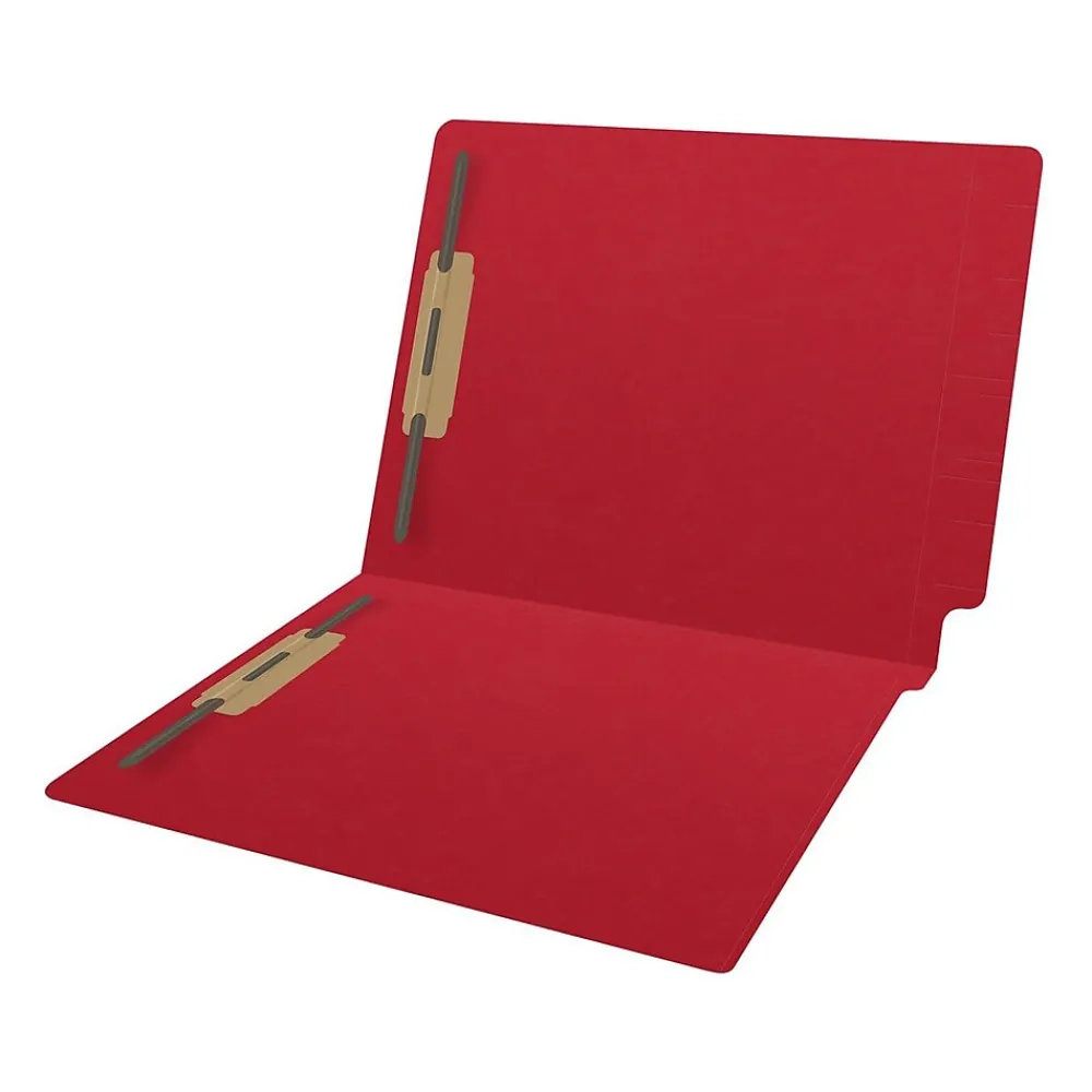 File Folders|Medical Arts Press Reinforced End Tab File Folder, Straight Cut, Letter-Size, Red, 50/Box (S-01502-RED)
