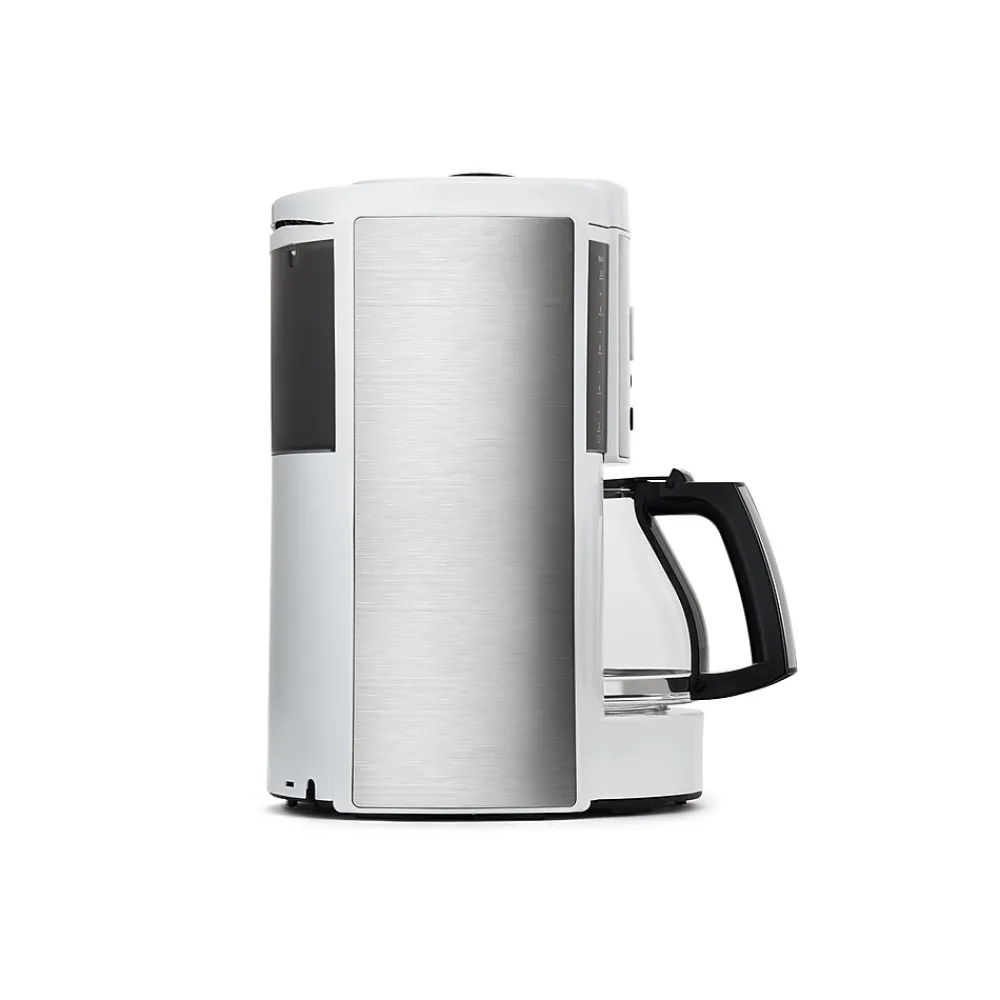 Melitta Aroma Enhance 10-Cups Automatic Drip Coffee Maker, White/Stainless Steel (MCM003PULWH0)