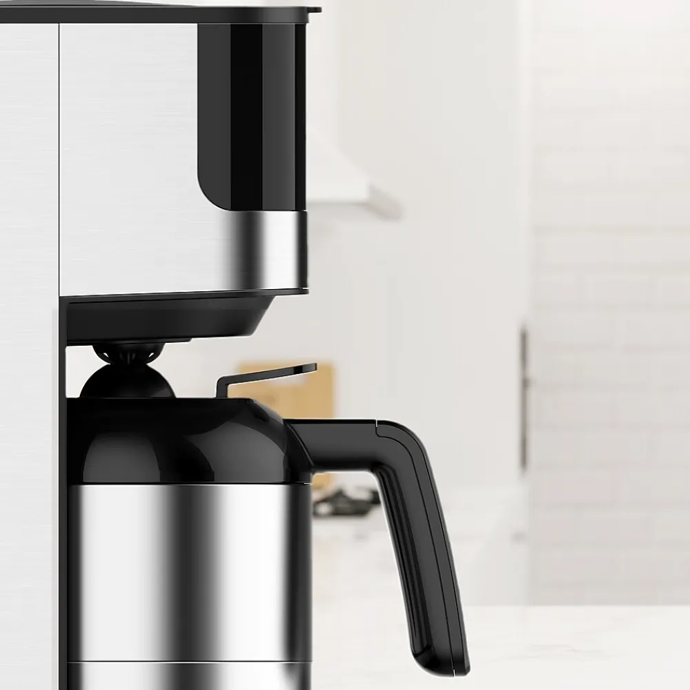 Melitta Aroma Tocco 8-Cups Automatic Drip Coffee Maker, Black/Stainless Steel (MCM010PULBK1)