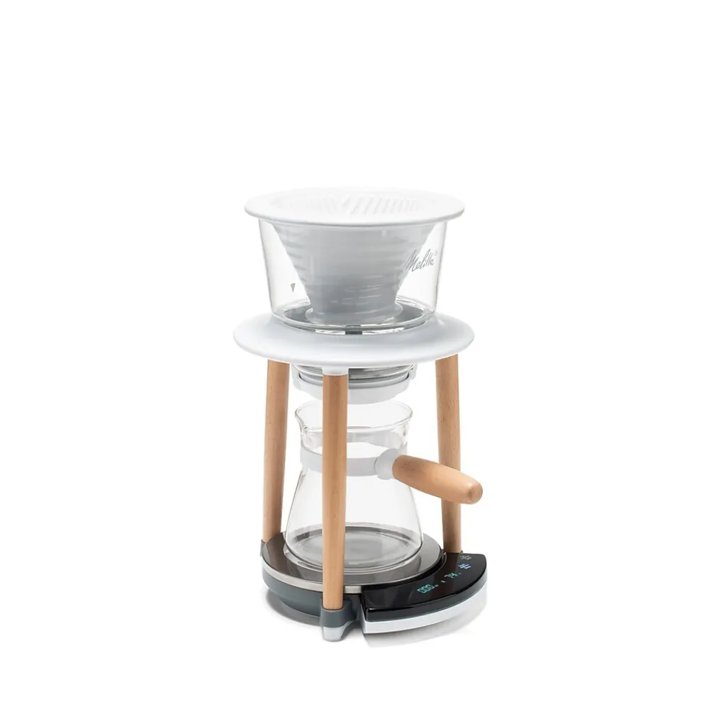Melitta Senz V Smart 2-Cups Pourover Coffee Maker, White (MSP002WULWH0)