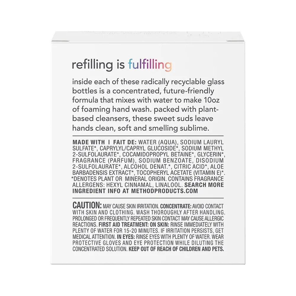 Refill + Reuse Foaming Hand Soap Refill, Sea Minerals Scent, 1 Fl. Oz., 2/Pack (356009)<Method Clearance