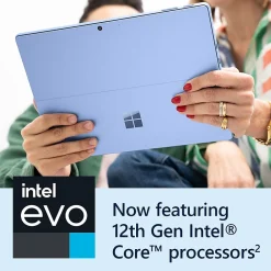 Surface Pro 9 13" Tablet, Intel Core i7-1255U Evo, 16GB Memory, WiFi, 256GB SSD, Windows 11 Home, Sapphire (QIL-00035)<Microsoft Hot