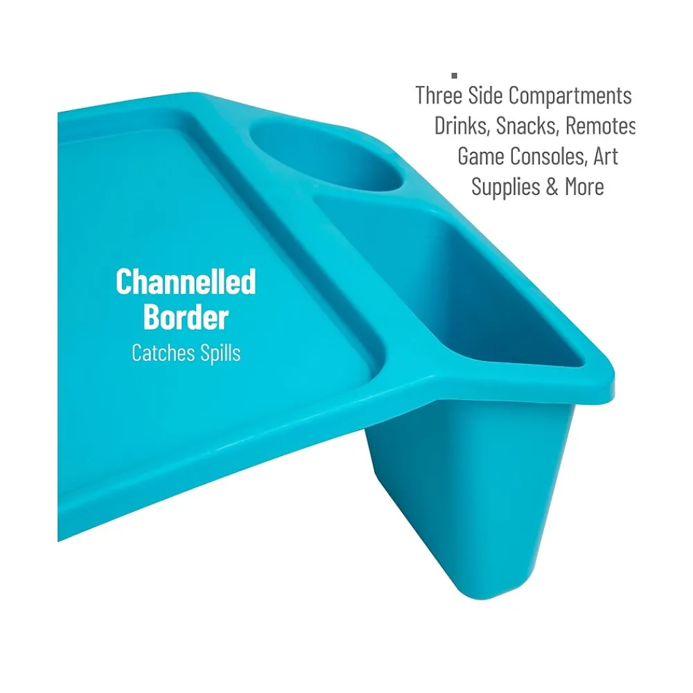 10.75" x 22.25" Plastic Kids' Lap Desk Activity Tray, Blue, 2/Pack (2KIDLAP-BLU)<Mind Reader