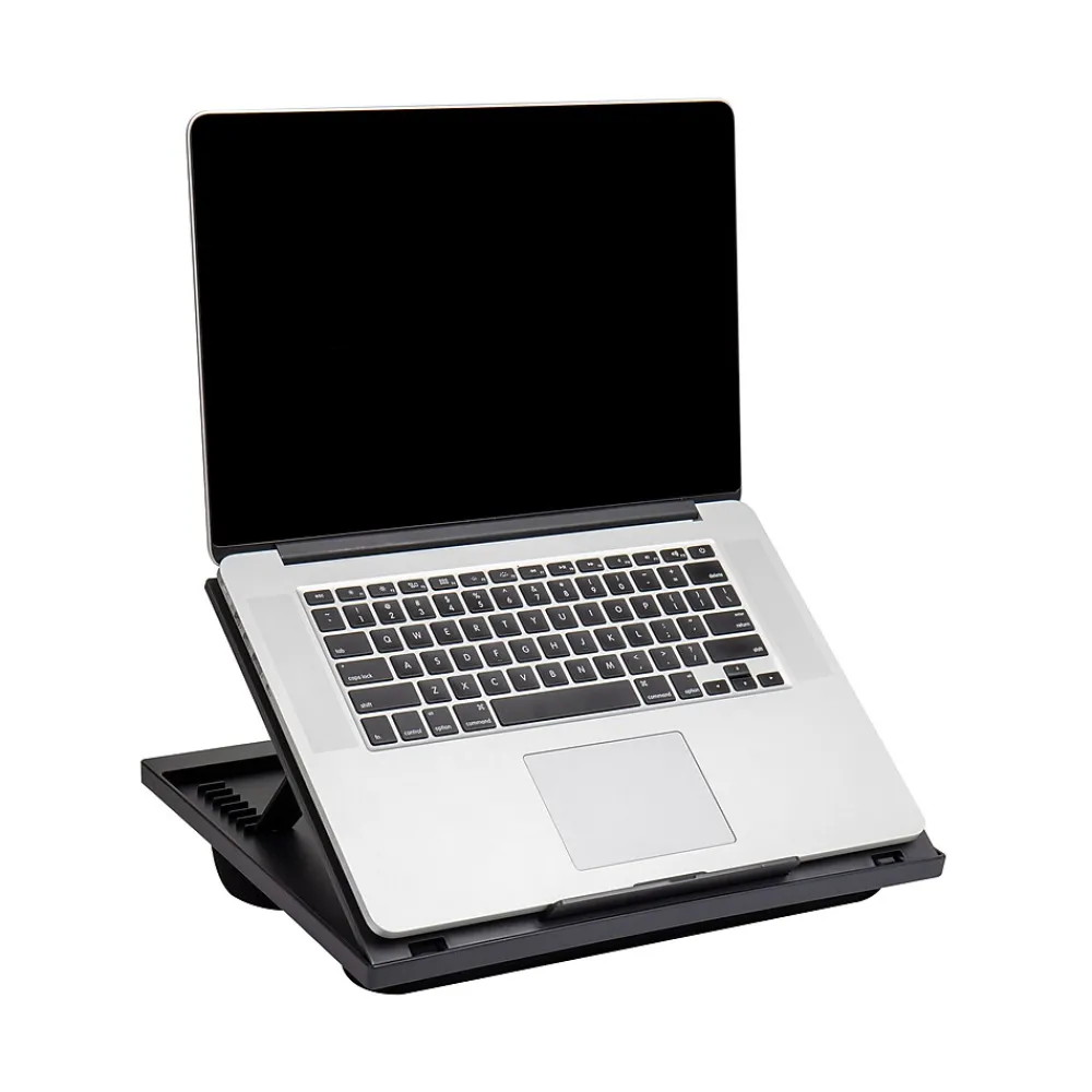 11" x 14.75" Plastic Lap Desk with Cushion, Black (LTADJUST-BLK)<Mind Reader
