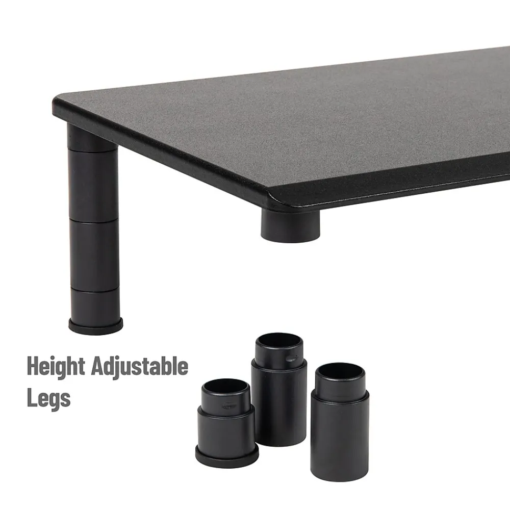 New Mind Reader Adjustable Dual Monitor Stand, Black (DUBMO-BLK)