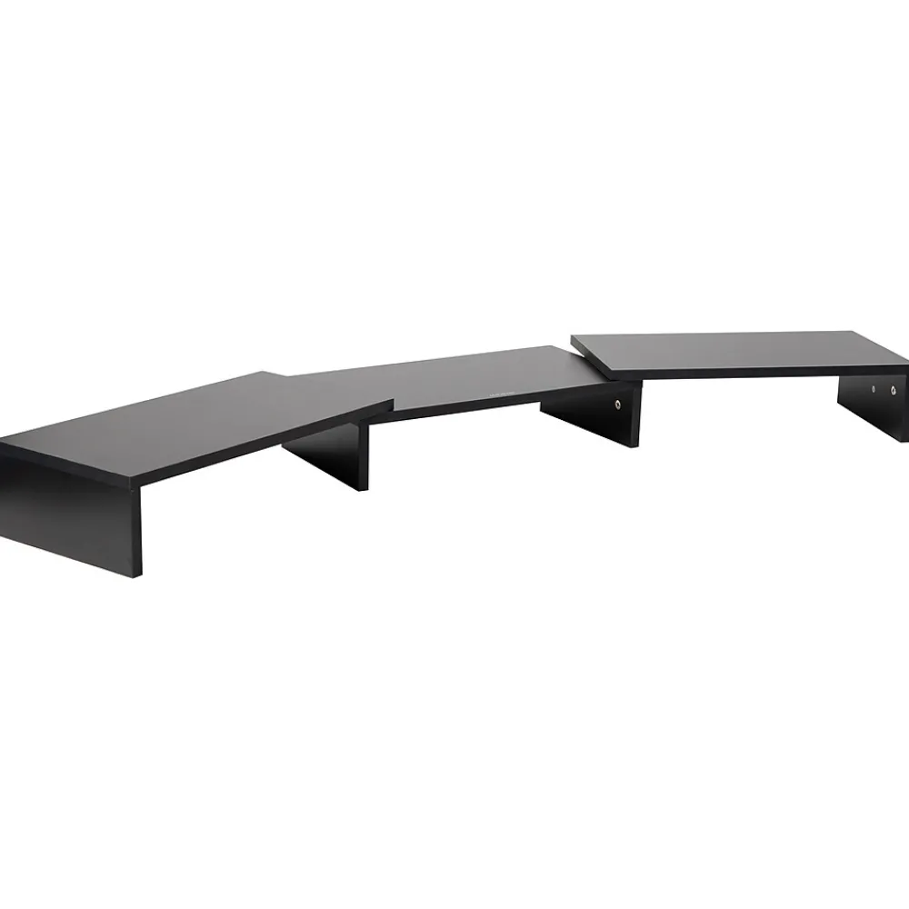 Hot Mind Reader Adjustable Dual Monitor Stand Desktop Organizer, Black (MDFMOND-BLK)