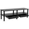 Hot Mind Reader Adjustable Dual Monitor Stand Desktop Organizer with Drawers, Black (DBMON2TDR-BLK)