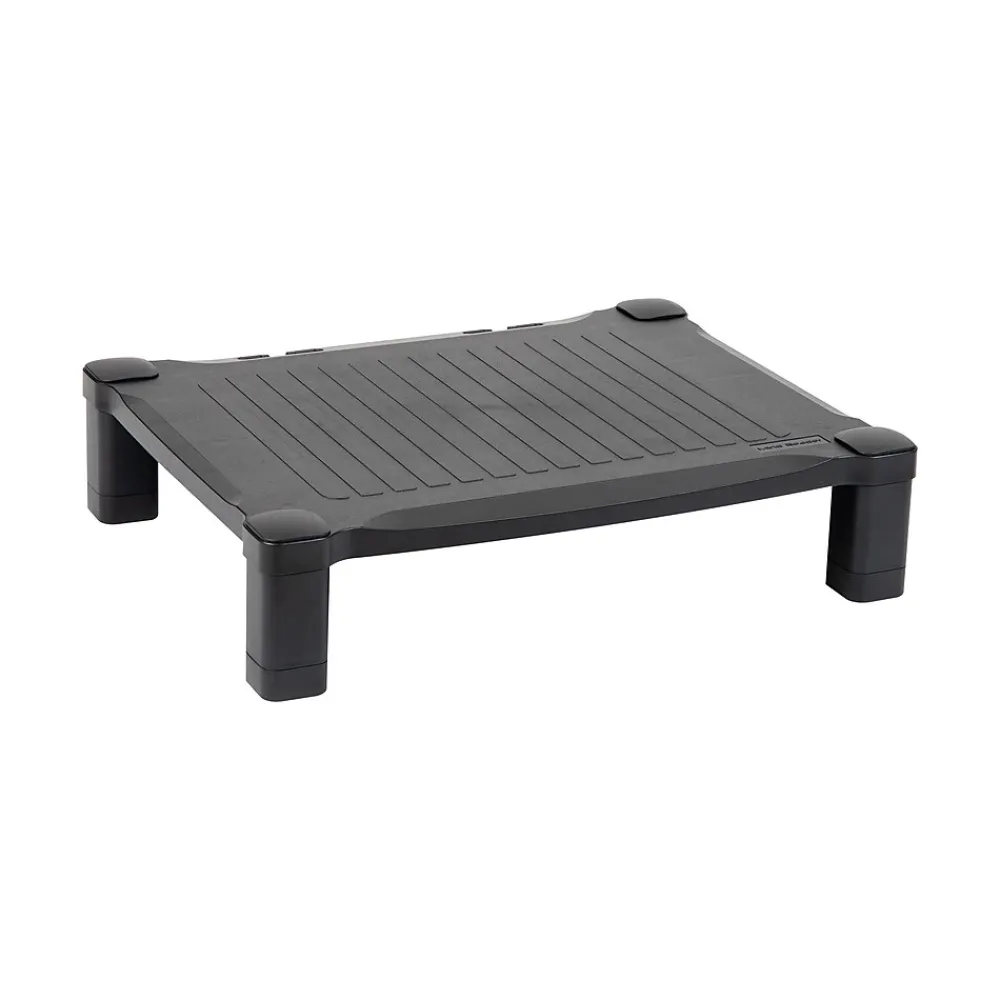 Best Mind Reader Adjustable Plastic Monitor/Laptop Stand, Black (PLMONST-BLK)