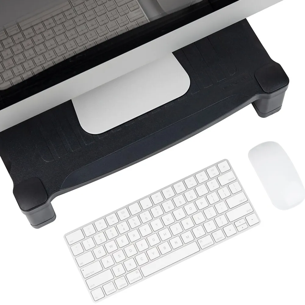 Best Mind Reader Adjustable Plastic Monitor/Laptop Stand, Black (PLMONST-BLK)