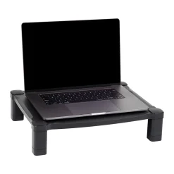 Best Mind Reader Adjustable Plastic Monitor/Laptop Stand, Black (PLMONST-BLK)