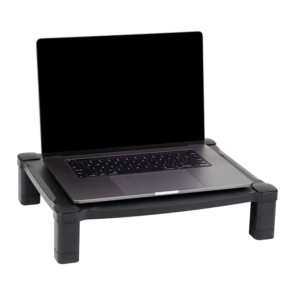 Best Mind Reader Adjustable Plastic Monitor/Laptop Stand, Black (PLMONST-BLK)