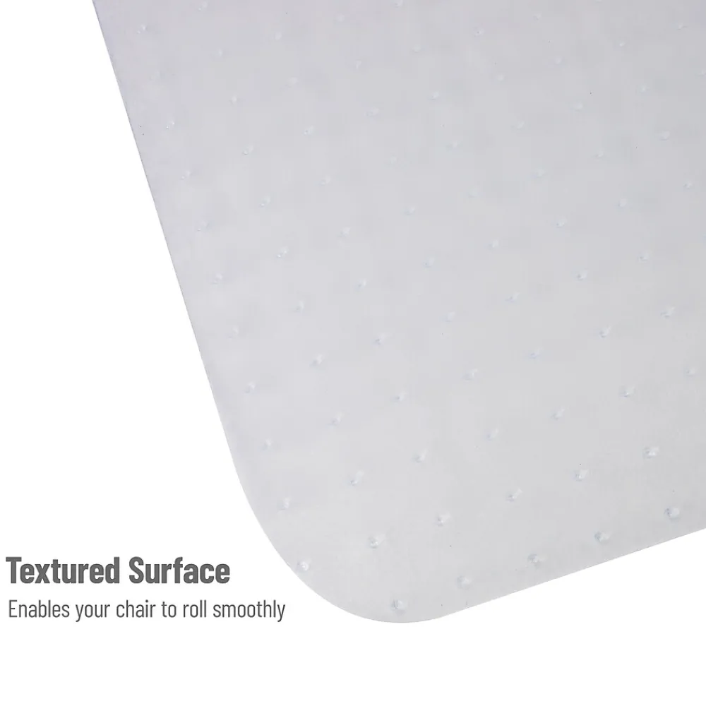Chair Mats*Mind Reader Carpet Chair Mat, 35" x 47'', Low-Pile, Clear (OFFCREC-CLR)