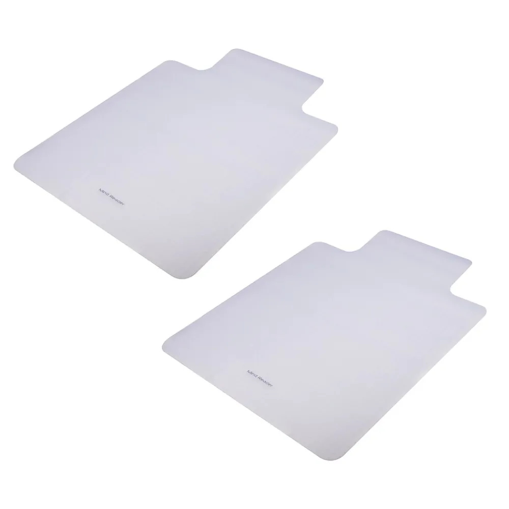 Chair Mats*Mind Reader Carpet Chair Mat with Lip, 36" x 48'', Low-Pile, Clear, Set of 2 (2OFFCMAT-CLR)