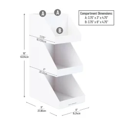 Mind Reader 5-Compartment Acrylic Coffee Organizer, White (3TCORG-WHT)