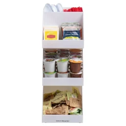 Mind Reader 5-Compartment Acrylic Coffee Organizer, White (3TCORG-WHT)