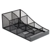 Mind Reader 7-Compartment Metal Coffee Cup and Condiment Organizer, Black (COMP7MESH-BLK)
