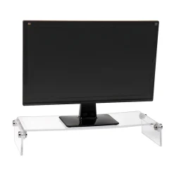Online Mind Reader Desktop Organizer Riser Monitor Stand, Clear (ACRMON-CLR)