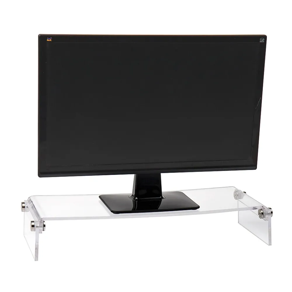 Online Mind Reader Desktop Organizer Riser Monitor Stand, Clear (ACRMON-CLR)