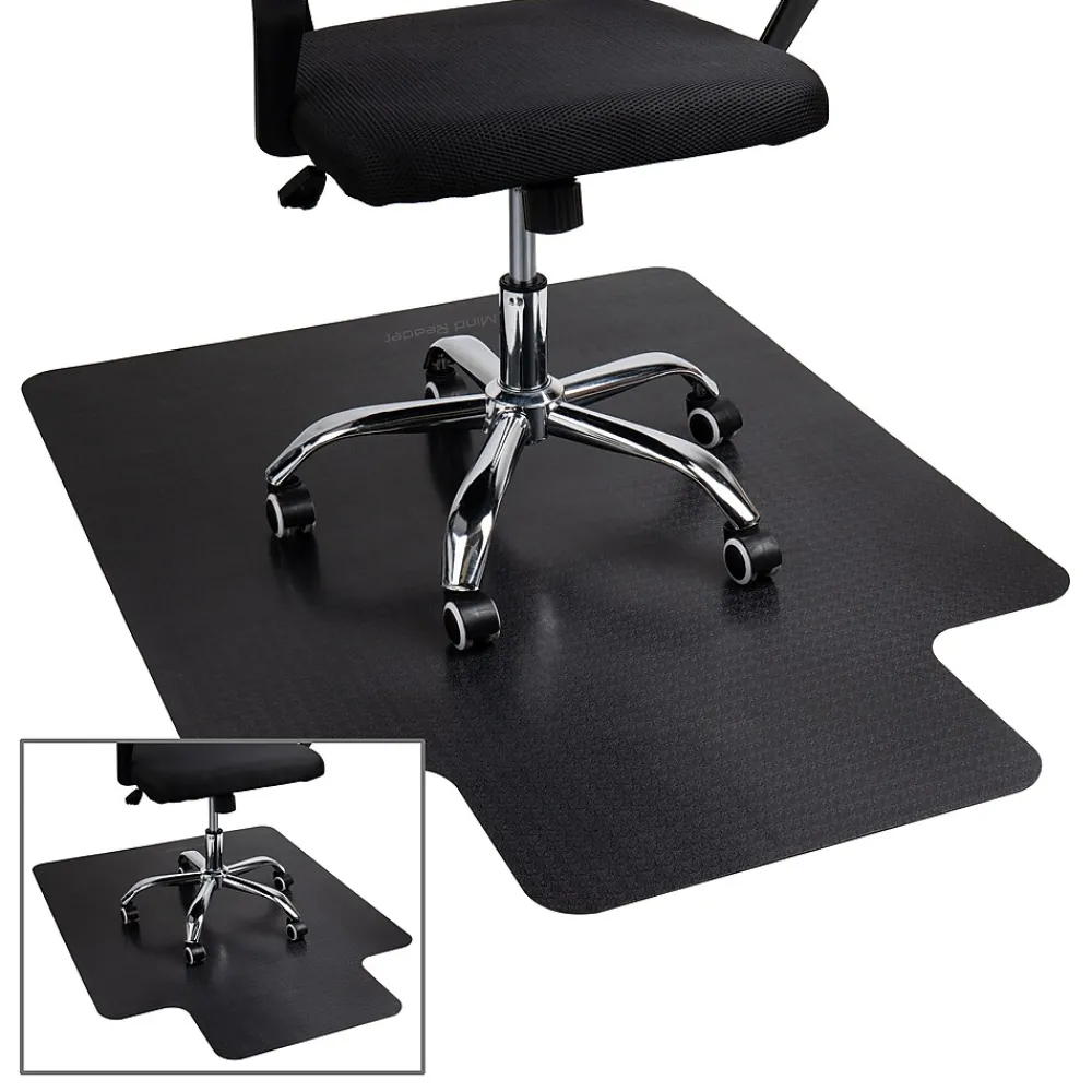 Chair Mats*Mind Reader Hard Floor Chair Mat with Lip, 36" x 48'',Set of 2, Black (2OFFCMAT-BLK)