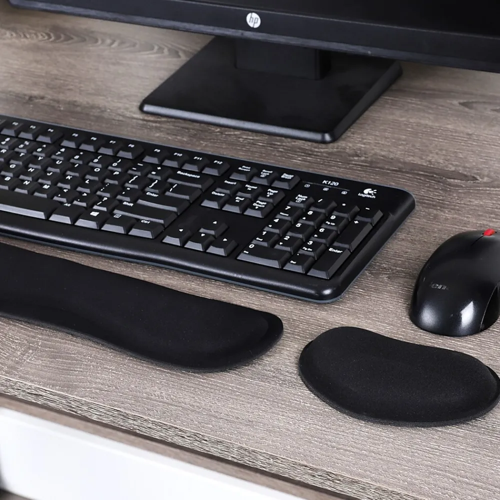 Mind Reader Memory Foam Gaming Ergonomic Keyboard and Mouse Wrist Rest Set, Black (WRESTGEL-BLK)