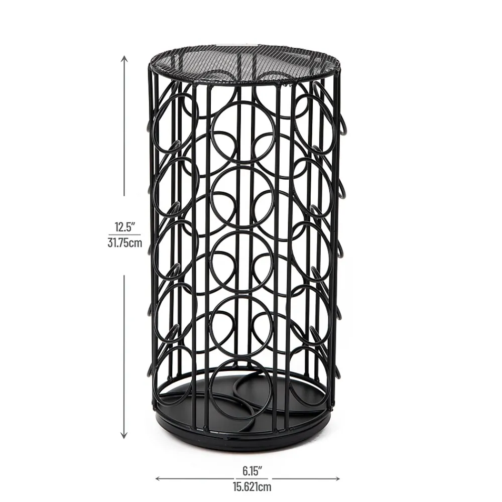 Mind Reader Metal Single Serve Coffee Pod Carousel, 35 Pod Capacity, Black (METCAR35-BLK)