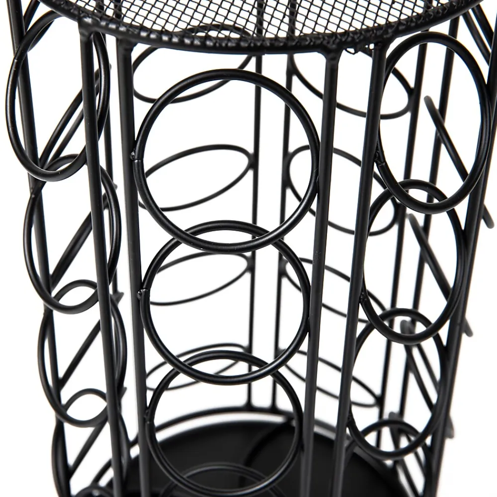 Mind Reader Metal Single Serve Coffee Pod Carousel, 35 Pod Capacity, Black (METCAR35-BLK)