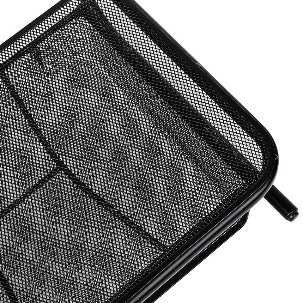 Mind Reader Monitor Stand Ventilated with Paper Tray, Black (MESHKING-BLK)
