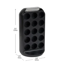 Mind Reader Plastic Coffee Pod Carousel Countertop Organizer, 30 Pod Capacity, Black (CRS02-BLK)