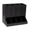 Mind Reader Plastic 4-Compartment Single Serve Coffee Pod Dispenser, 120 Pod Capacity, Black (CPODBK-BLK)