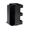 Mind Reader Plastic 8-Compartment Cup and Condiment Carousel Countertop Organizer, Black (CUPOSPIN-BLK)